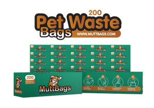 20 rolls of high-quality pet waste bags. 200 bags per roll.