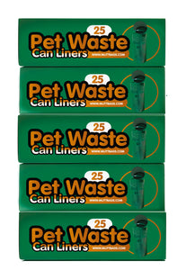 MUTTBAGS PET WASTE CAN LINERS 5 ROLL CASE