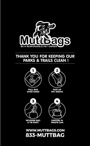 MUTTBAGS PET WASTE BAG